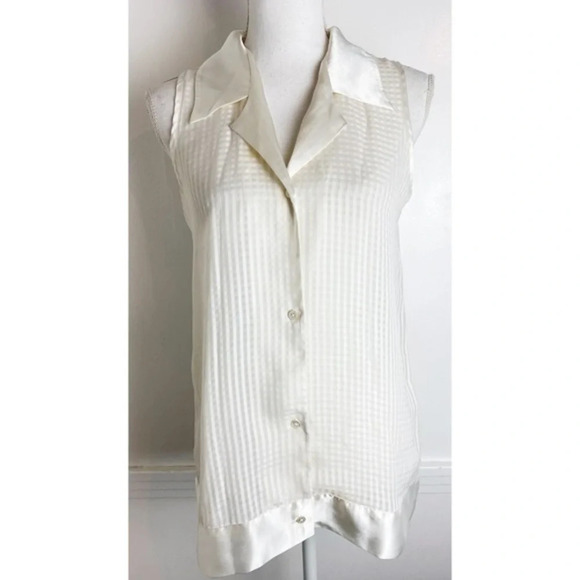 Vintage Victoria’s Secret • White Button Up Tank - Picture 1 of 4